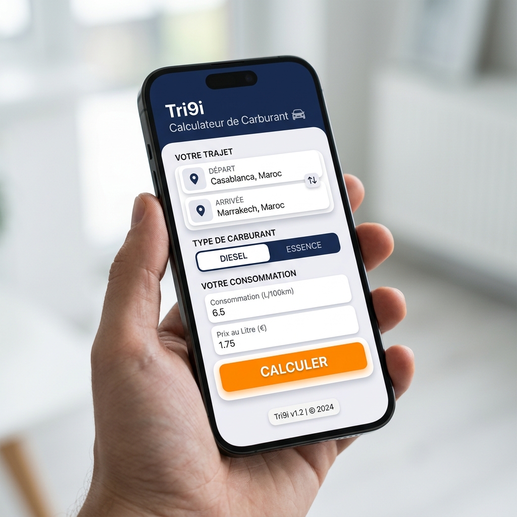 Tri9i App - Calculateur de carburant au Maroc